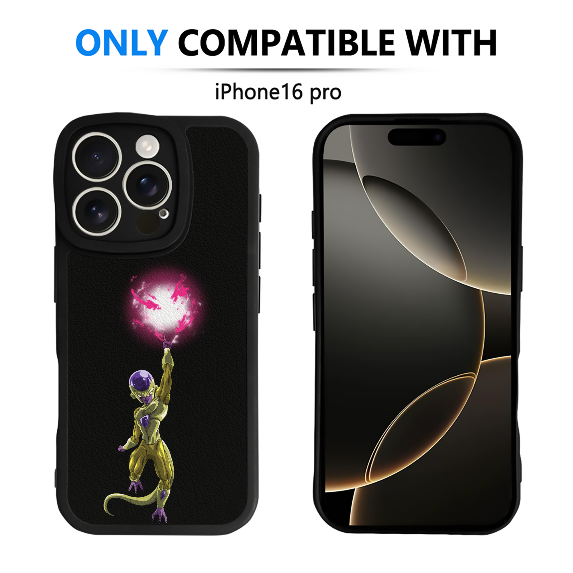 （画像用） ドラゴンボール フリーザ DRAGON BALL Frieza 【iPhone 16シリーズ対応】シリコンスマホケース（レザー調） 材質：シリコン